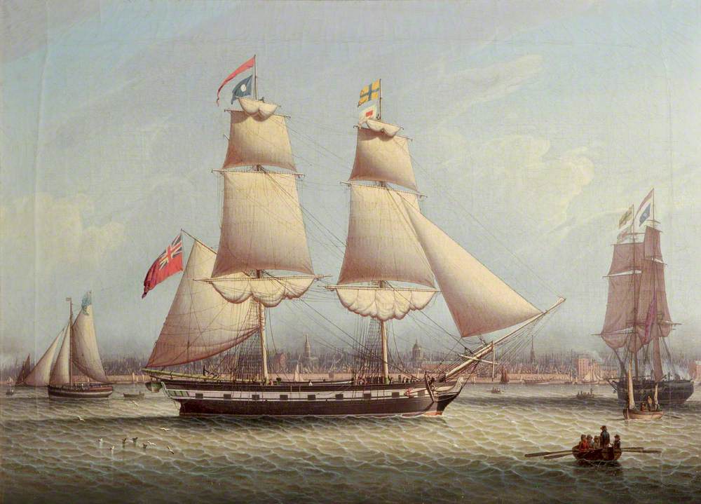 The Brig 'St Lucia' in the Mersey