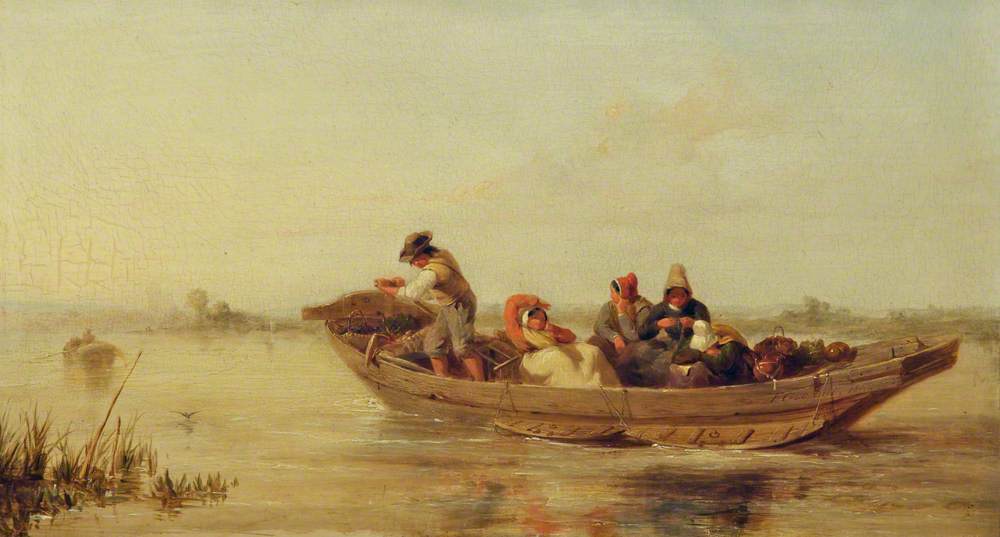 Market People of Brittany in a Boat