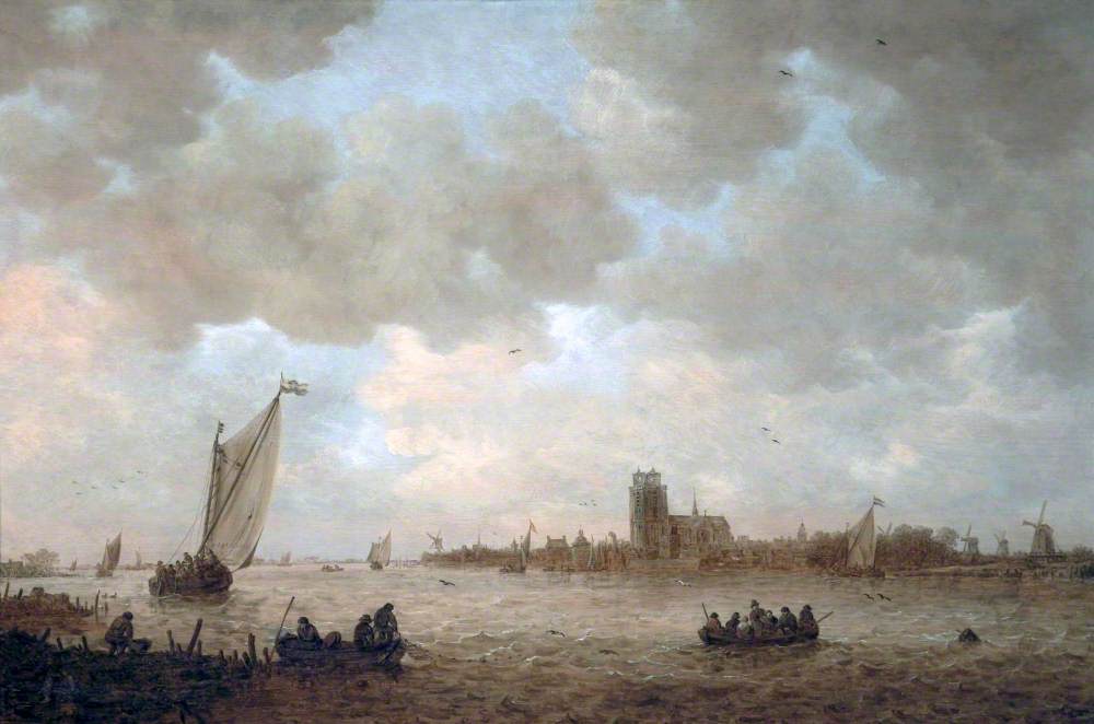 View of Dordrecht with the Grote Kerk across the Maas