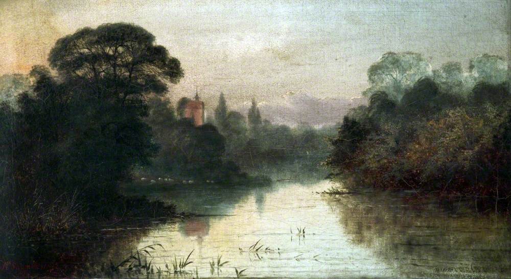 Landscape: Lake Scene with a Church