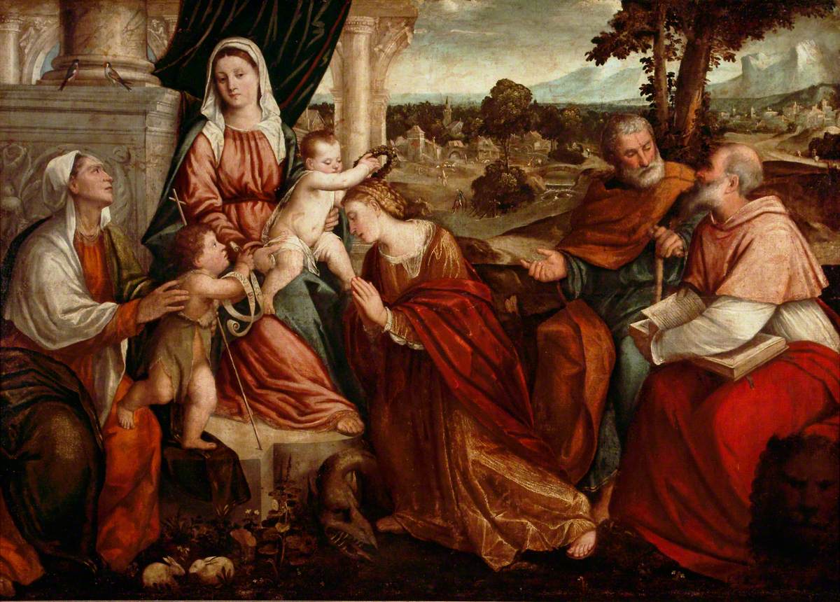 Virgin and Child with Saints Elizabeth, John the Baptist, Margaret, Anthony Abbot and Jerome