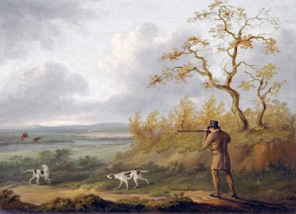 A Gentleman Shooting Partridges over Two Pointers