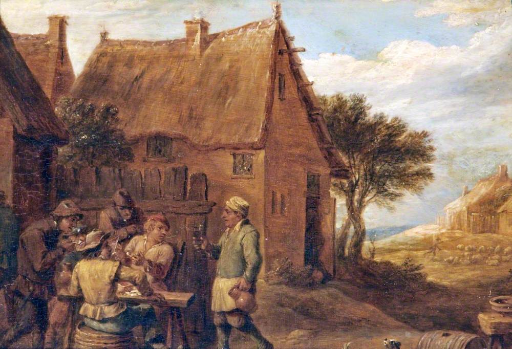 Boors Outside a Tavern