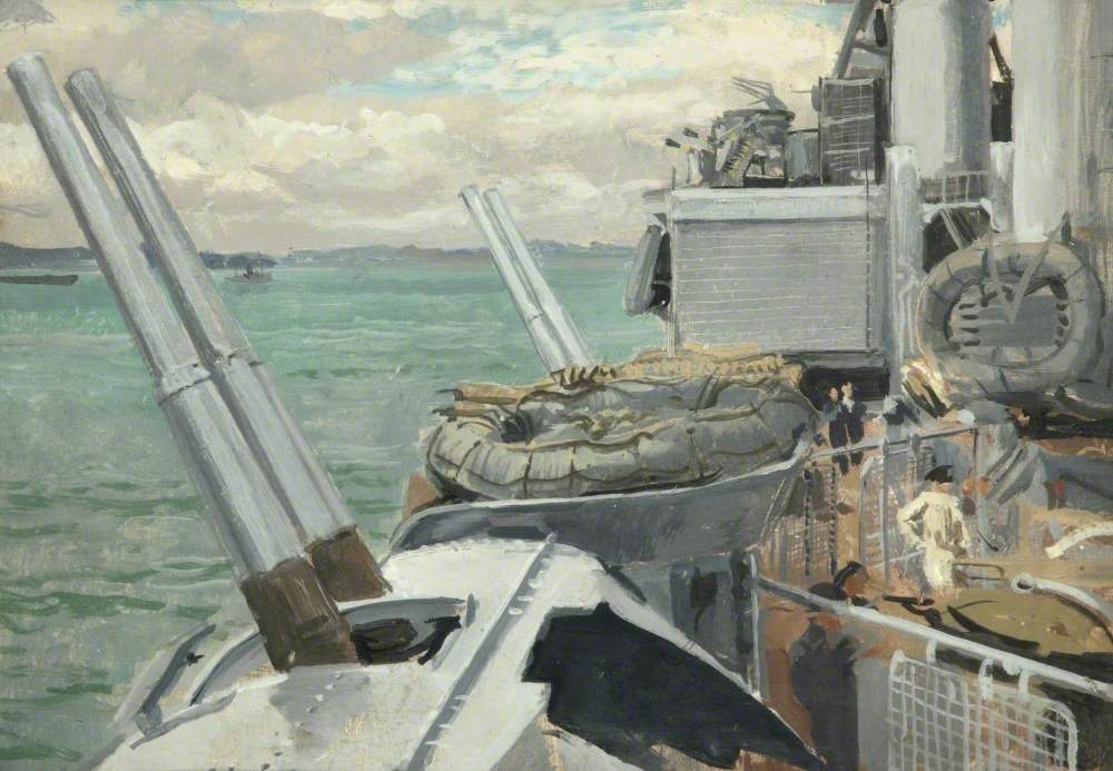 HMS 'Mauritius', The 4-Inch Guns