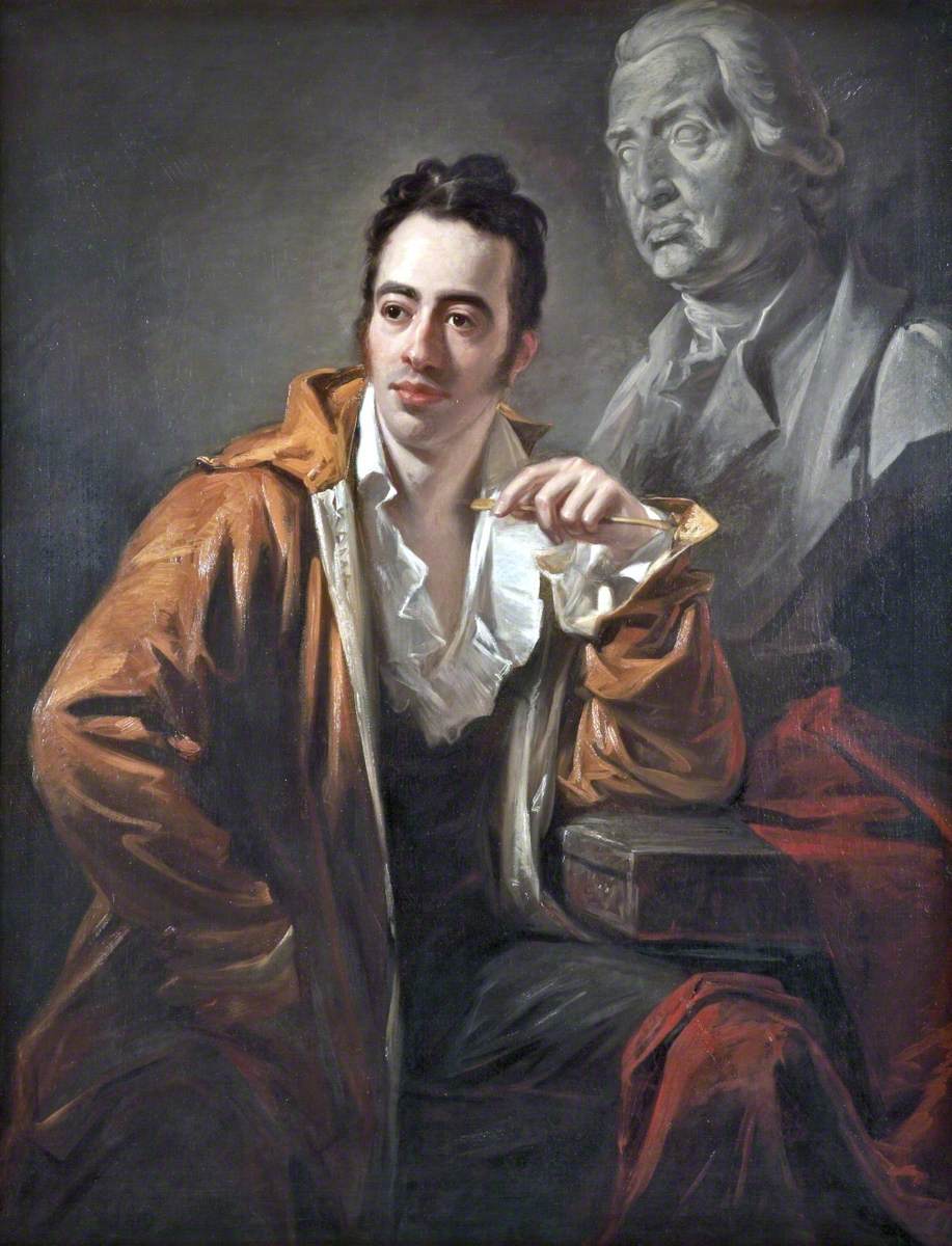 George Bullock (c.1777–1818), Sculptor, with a Bust of Henry Blundell