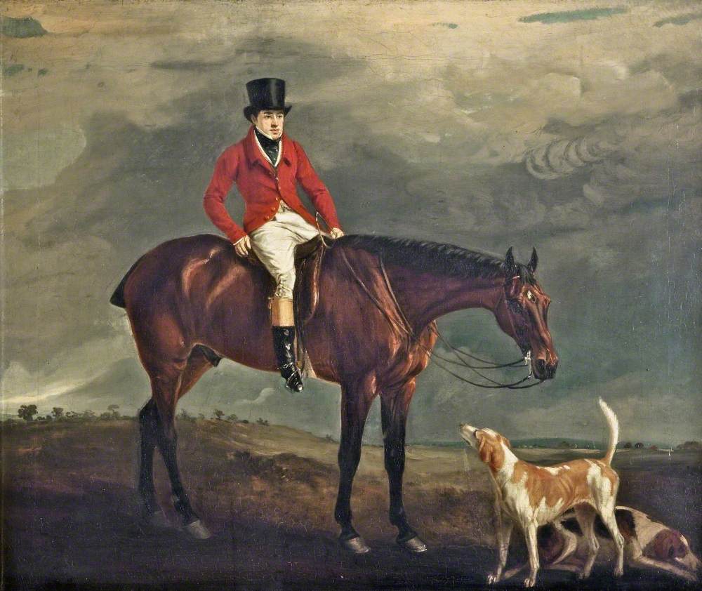 Gentleman in a Red Coat on a Bay Hunter