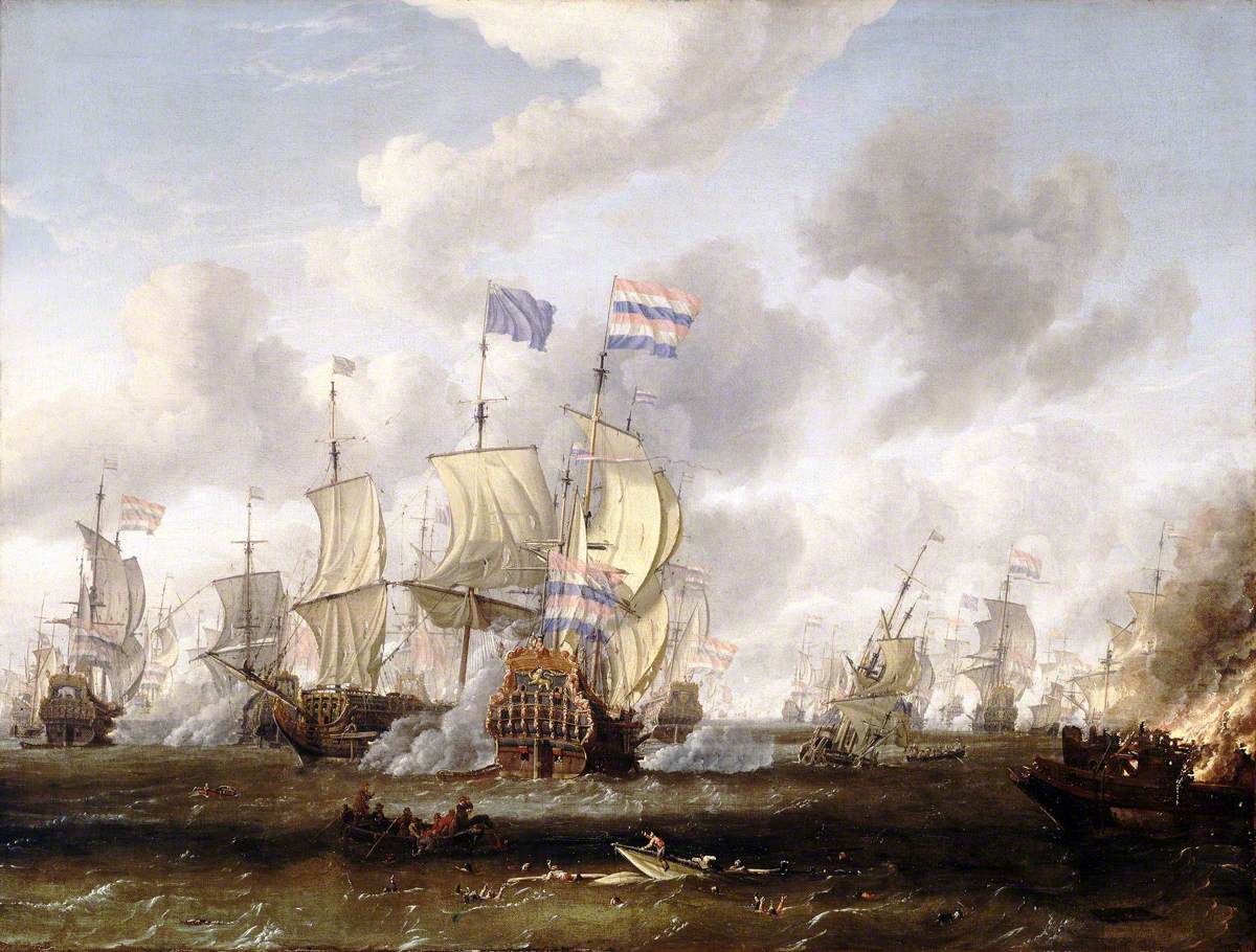 The 'Goulden Leeuw' Engaging 'Royal Prince' at the Battle of the Texel, 11 August 1673