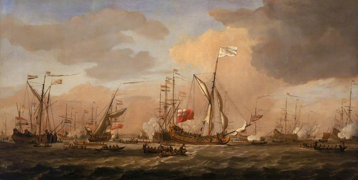 The 'Mary', Yacht, Arriving with Princess Mary at Gravesend in a Fresh Breeze, 12 February 1689