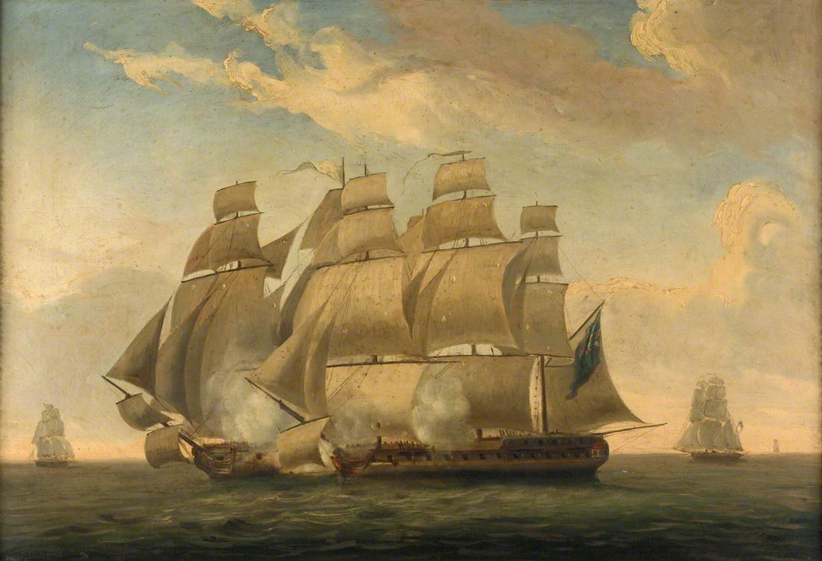 Start of the Action between HMS 'Magicienne' and 'La Sibylle', 2 January 1783