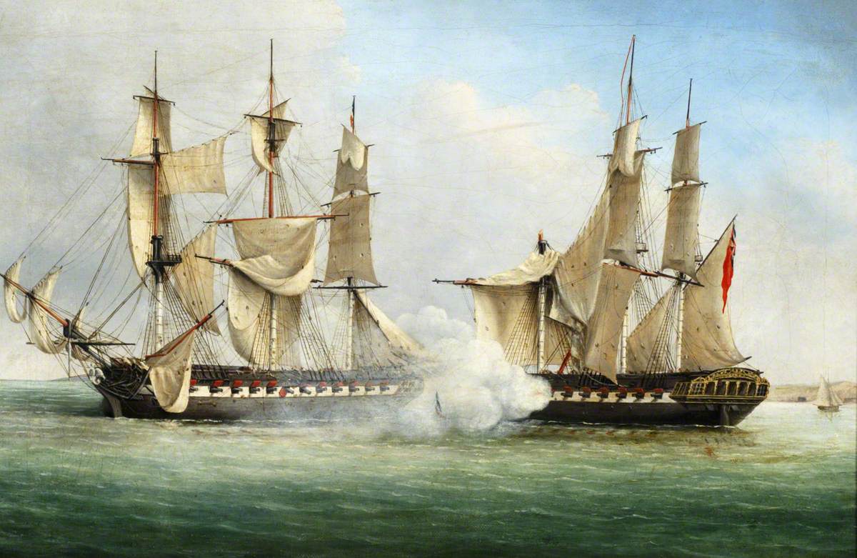 Action between HMS 'Crescent' and the 'Reunion', 20 October 1793: Surrender