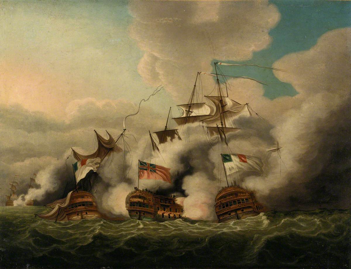 HMS 'Brunswick' Breaking the Line at the Battle of the First of June, 1794