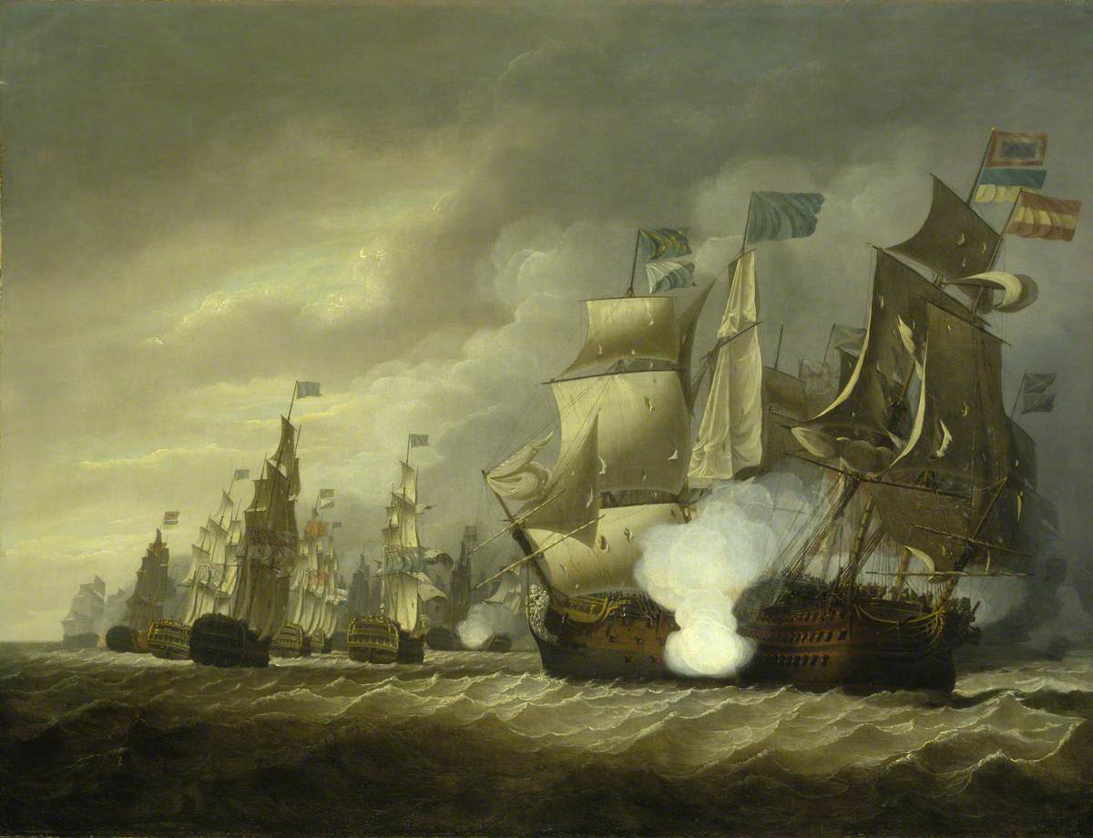 HMS 'Victory' Raking the 'Salvador del Mundo' at the Battle of Cape St Vincent, 14 February 1797