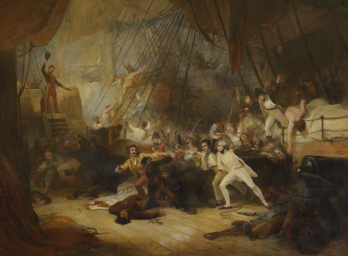 Nelson Boarding the 'San Josef' at the Battle of Cape St Vincent, 14 February 1797