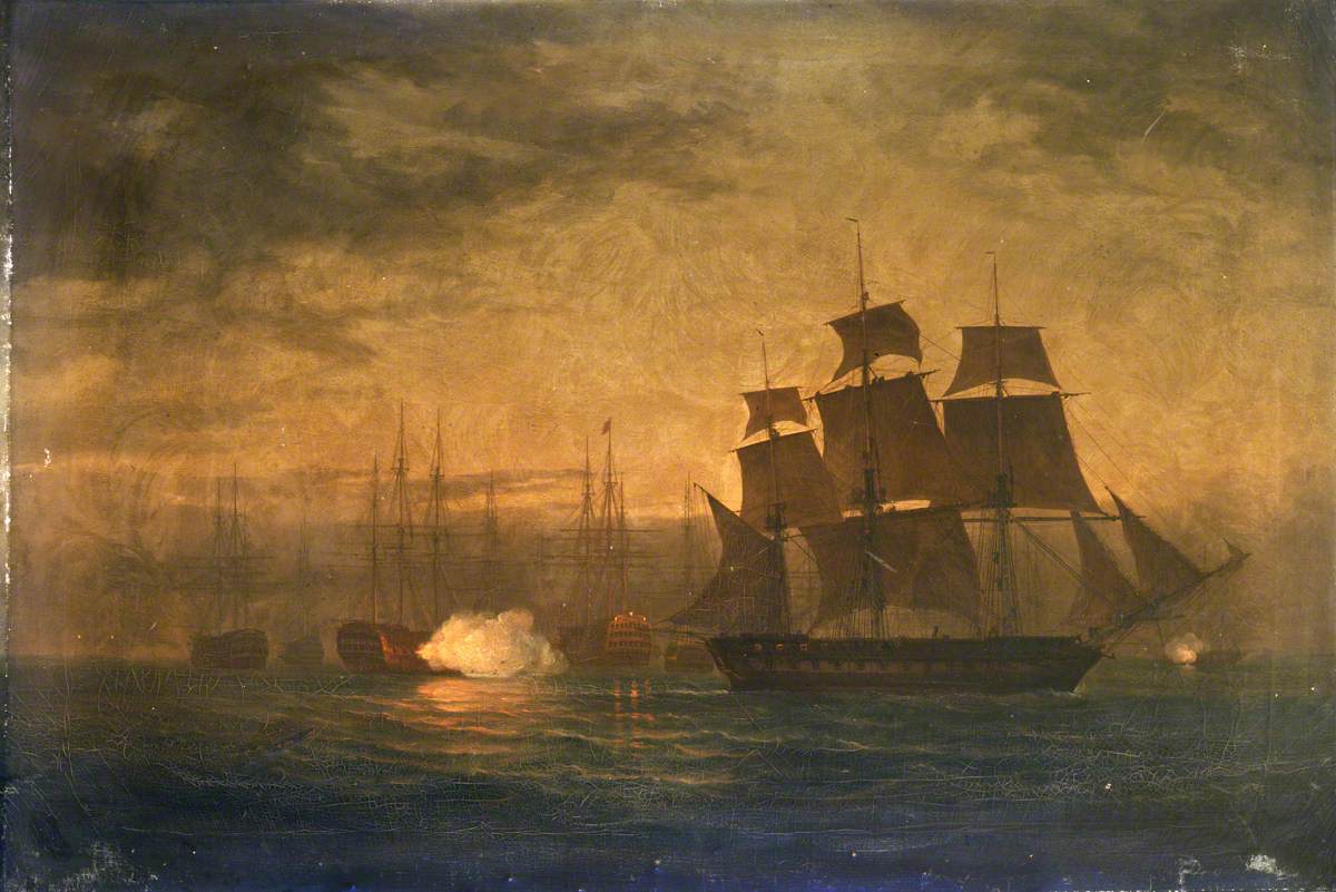Escape of  HMS 'Clyde' from the Nore Mutiny, 30 May 1797