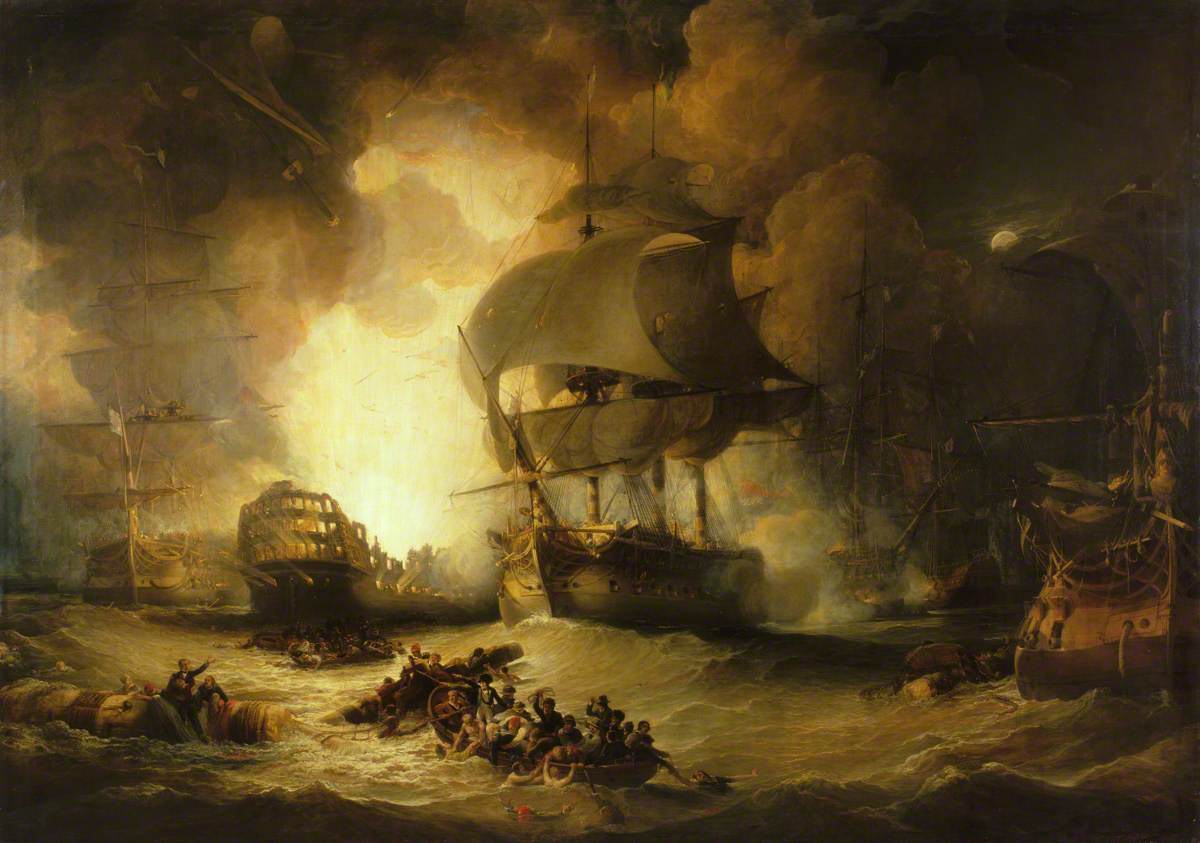 The Destruction of 'L'Orient' at the Battle of the Nile, 1 August 1798