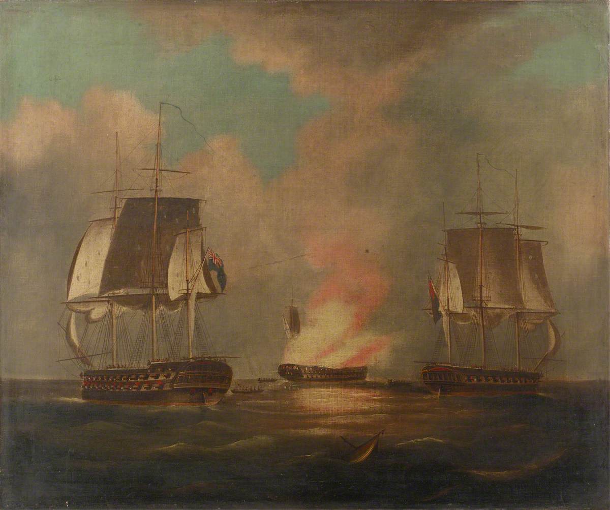 HMS 'Implacable' and 'Centaur', 27 August 1808