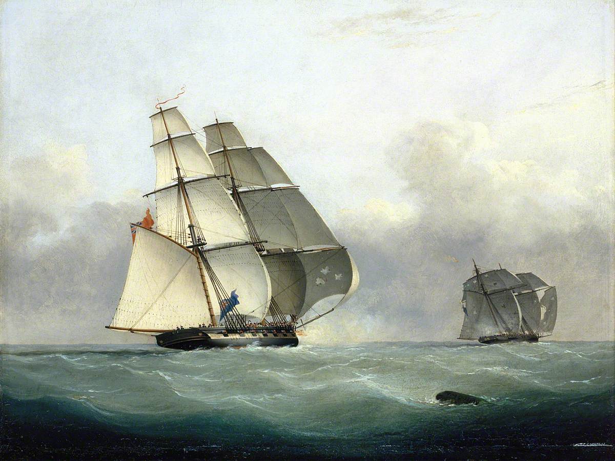 The Capture of the Slaver 'Gabriel' by HMS 'Acorn', 6 July 1841