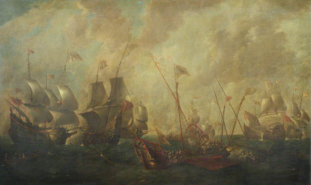 Action between Galeasses and Galleys in the Mediterranean