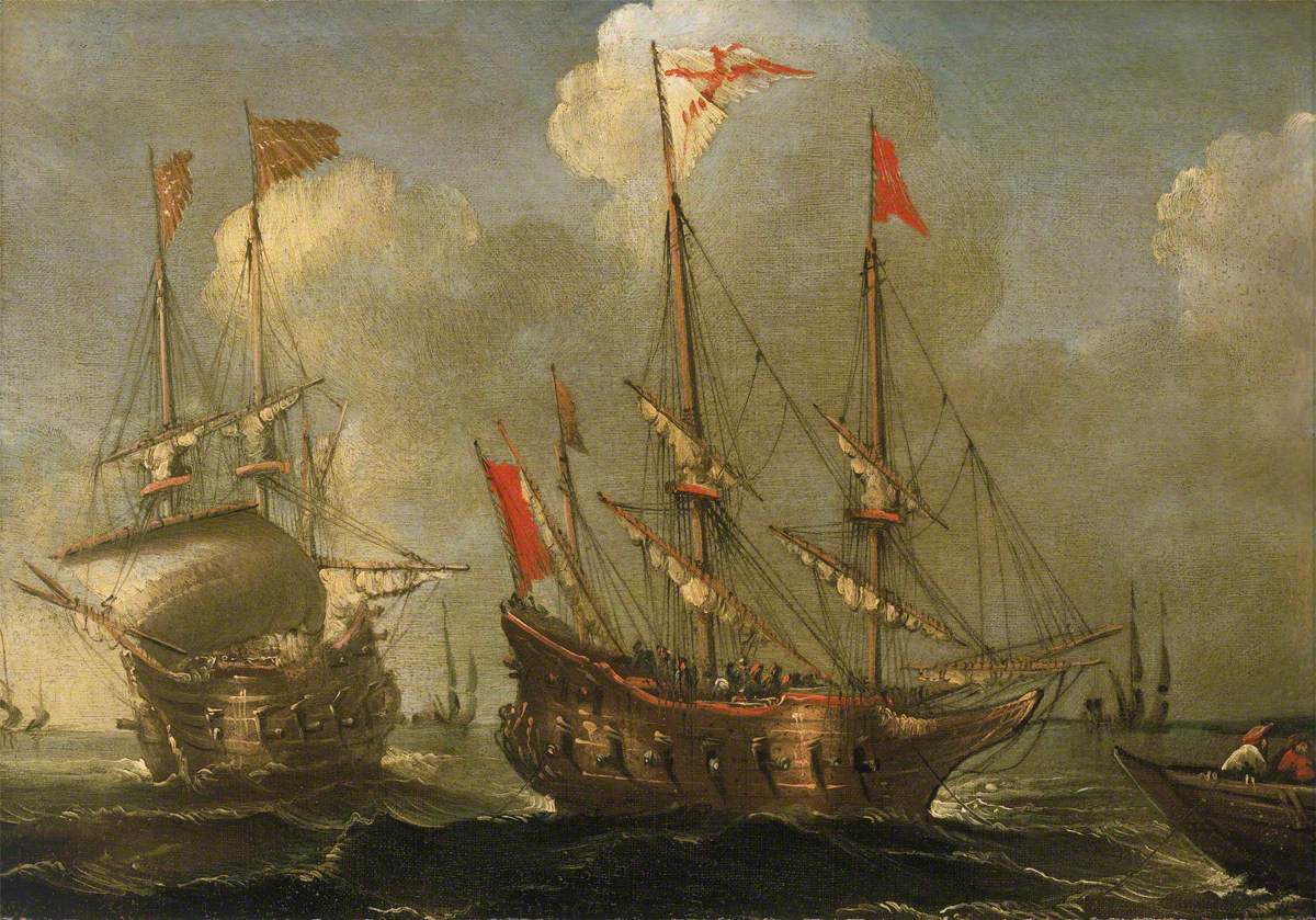 Spanish Ships at Anchor