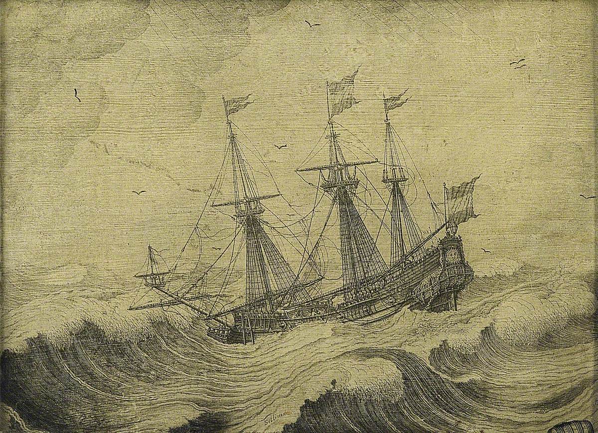 A Dutch Ship in a Stormy Sea