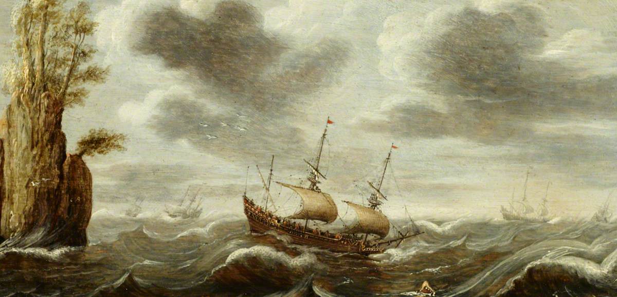 Dutch Ships in a Rough Sea