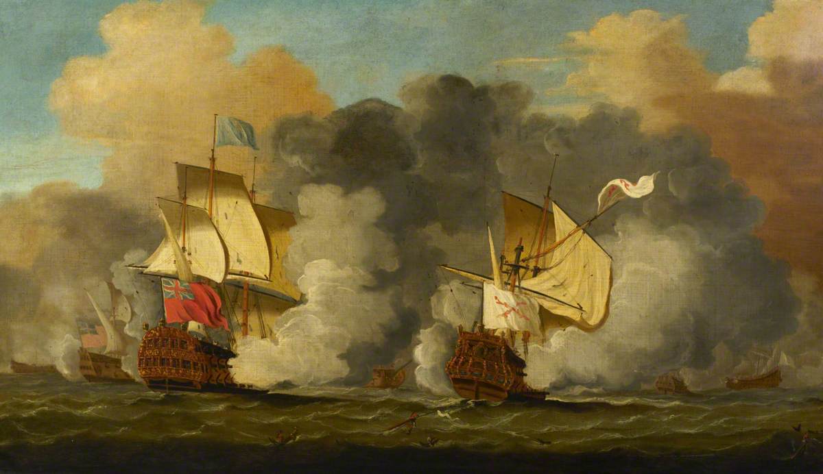 Action Between English and French Ships