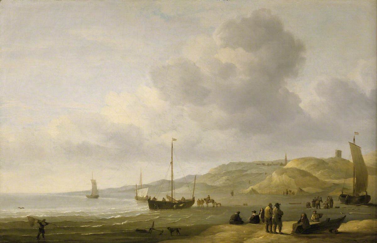 A Beach Scene near Scheveningen