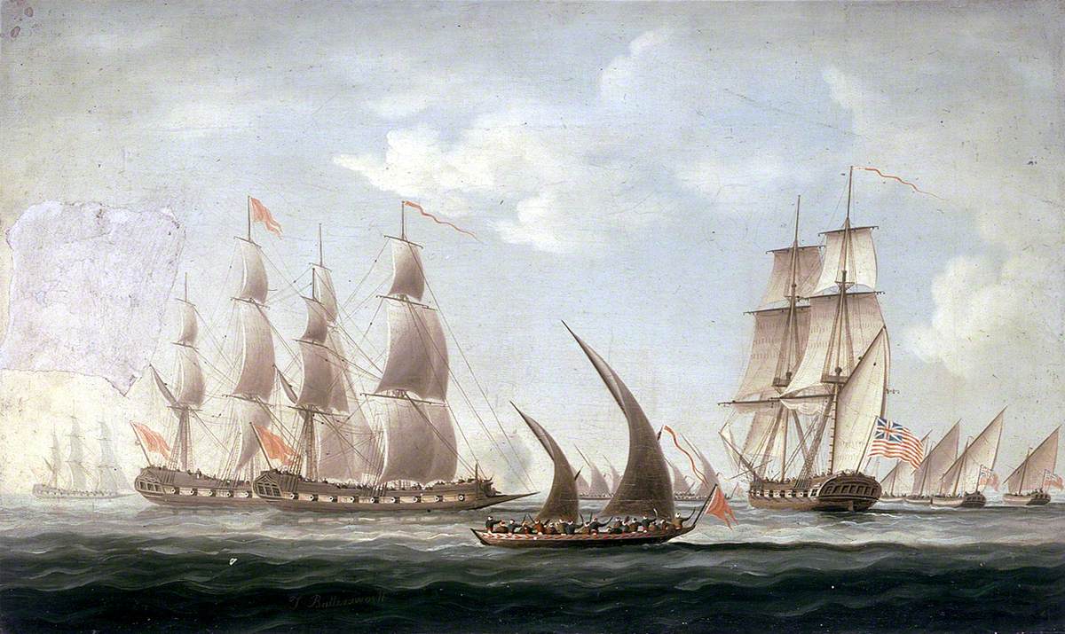 Attack on HMS 'Aurora' by Pirates, 1812: Beginning of the Action