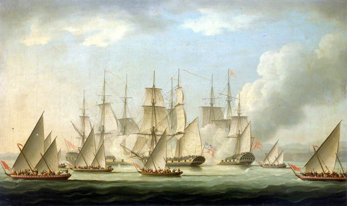 Attack on HMS 'Aurora' by Pirates, 1812: End of the Action