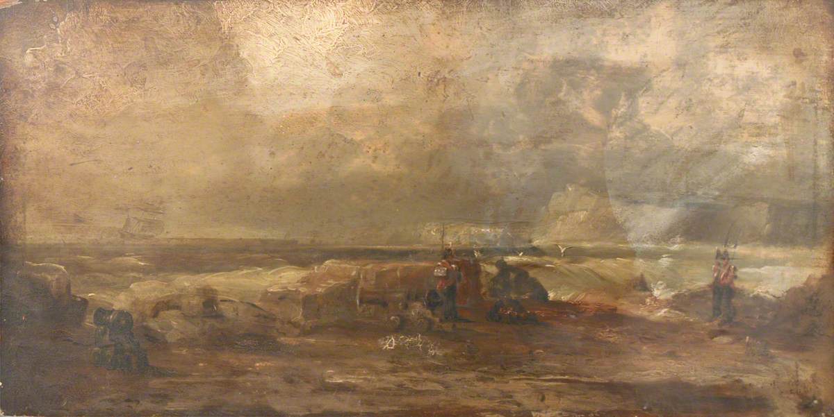 Coast Scene with Soldiers