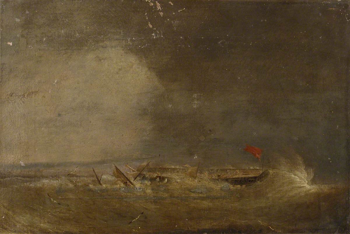 A Ship Driven onto Shore