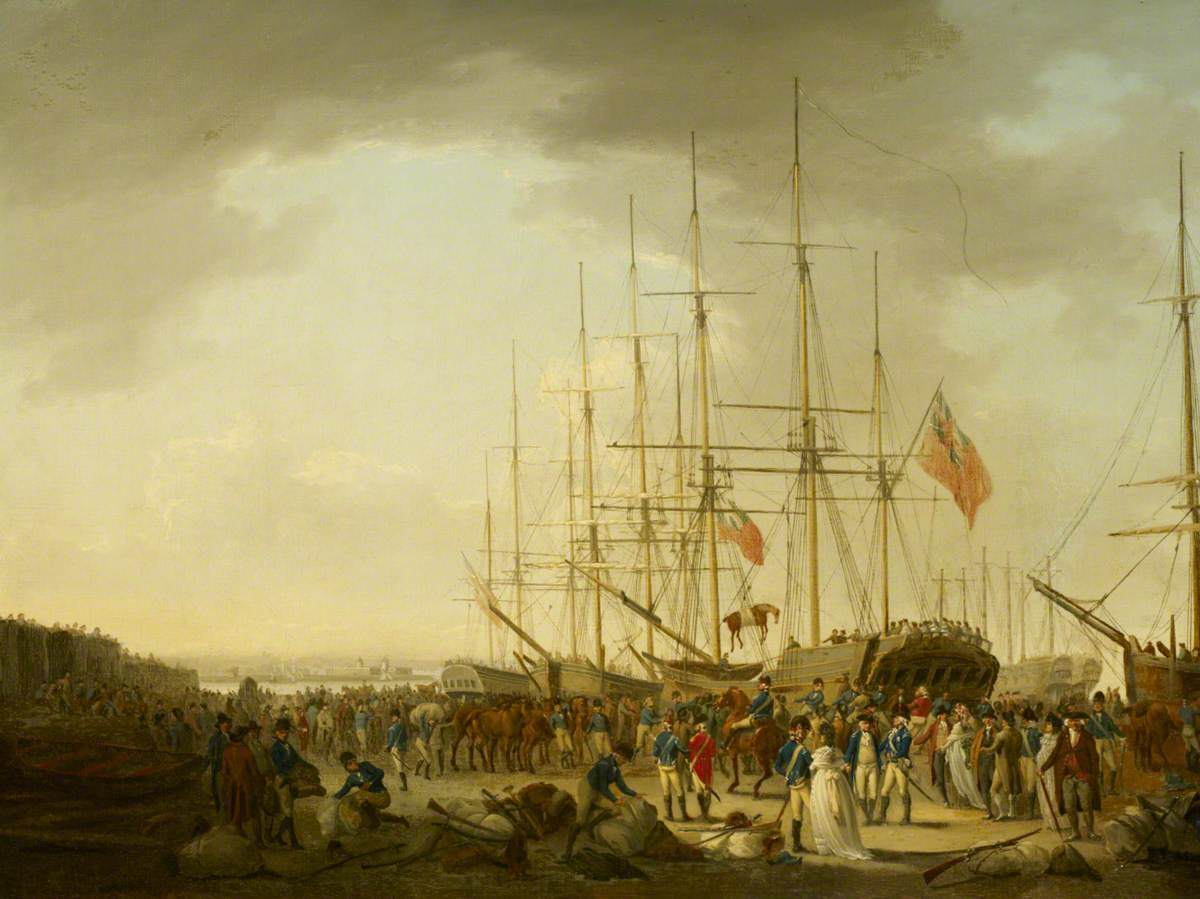 Cavalry Embarking at Blackwall, 24 April 1793