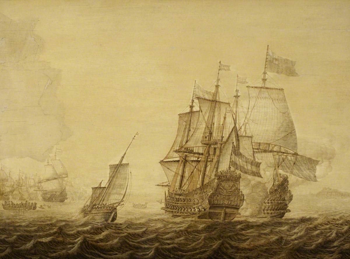 Action between Dutch and English Ships