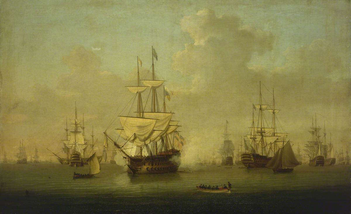 The 'Queen Charlotte' at the Review at Spithead, 1790