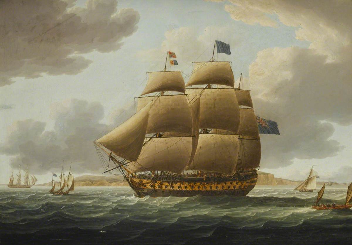 The Ship 'Ville de Paris' under Full Sail