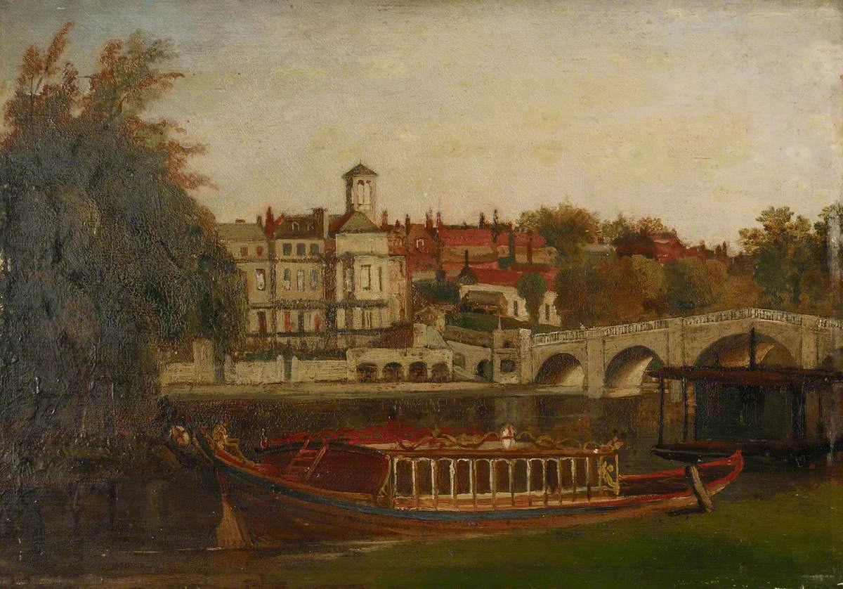 A City Livery Company Barge on the Thames at Richmond
