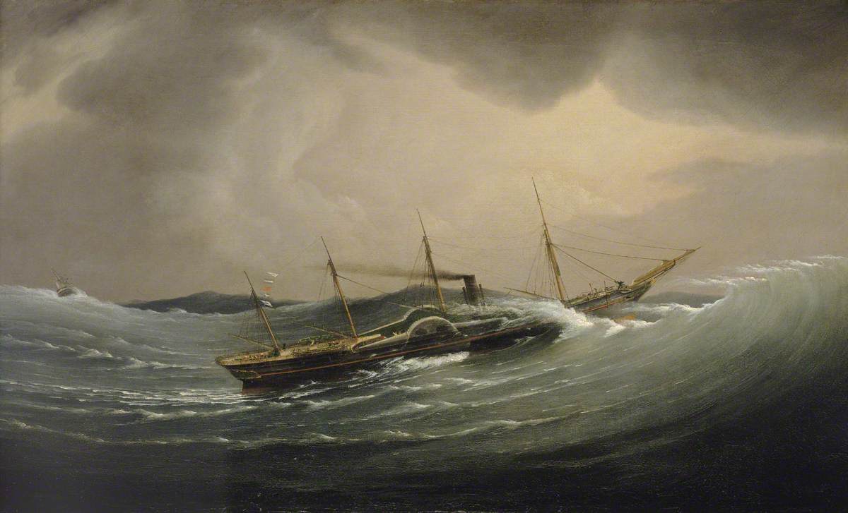 The 'Great Western' Riding a Tidal Wave, 11 December 1844