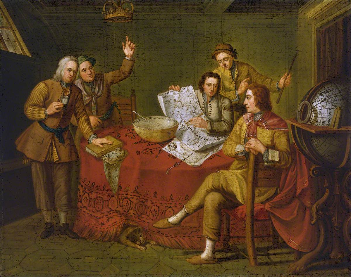 Gustavus Hamilton (1710–1746), 2nd Viscount Boyne, and Friends in a Ship's Cabin