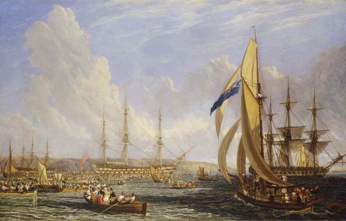 The 'Bellerophon' with Napoleon Aboard at Plymouth (26 July–4 August 1815)
