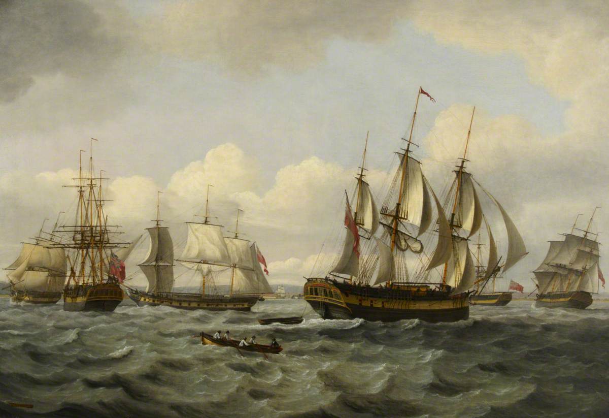 The Ship 'Castor' and Other Vessels in a Choppy Sea