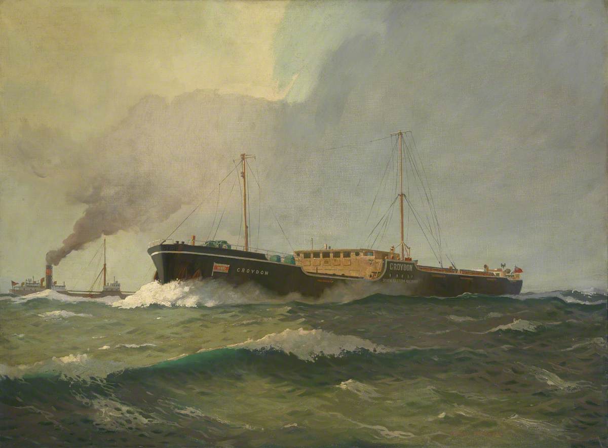 The Diesel Collier 'Croydon' at Sea