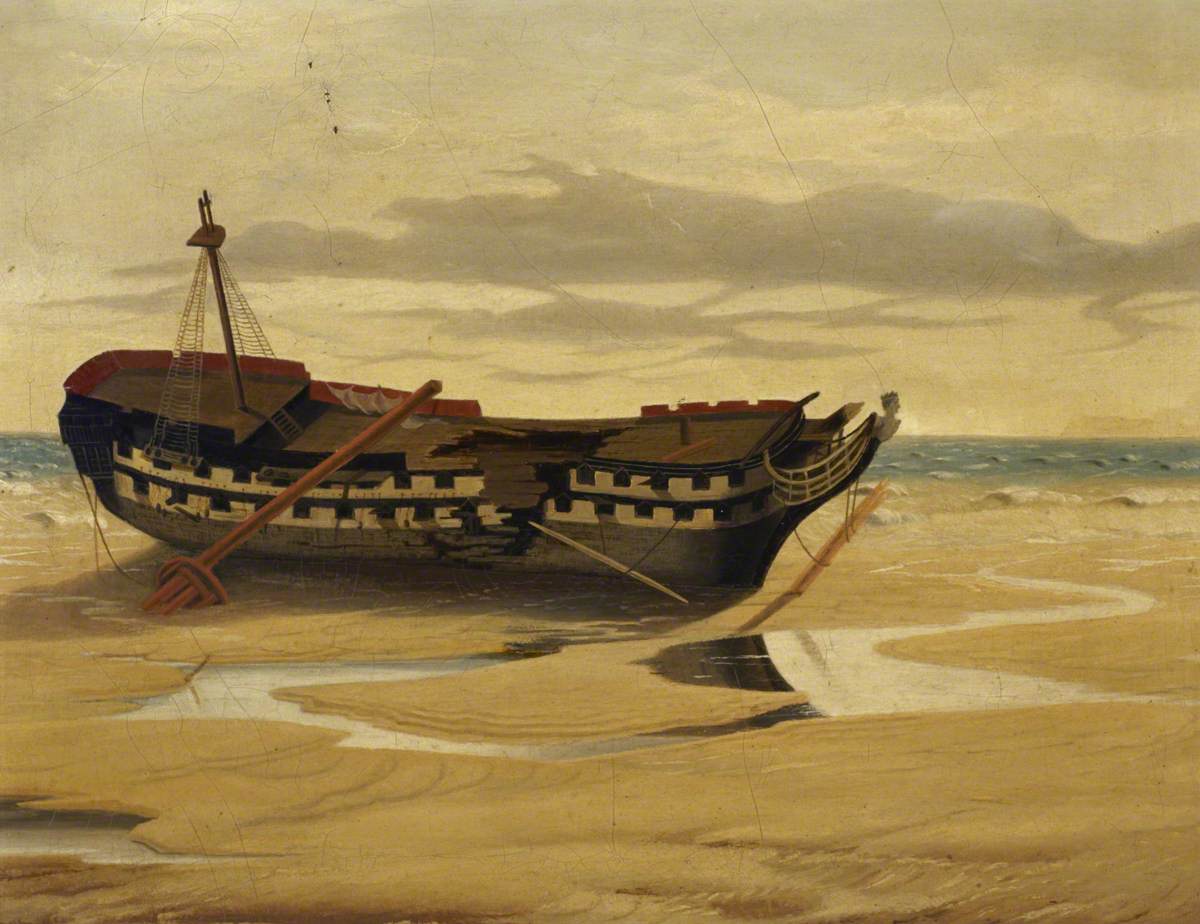 The Wrecked HMS 'Foudroyant' at Blackpool