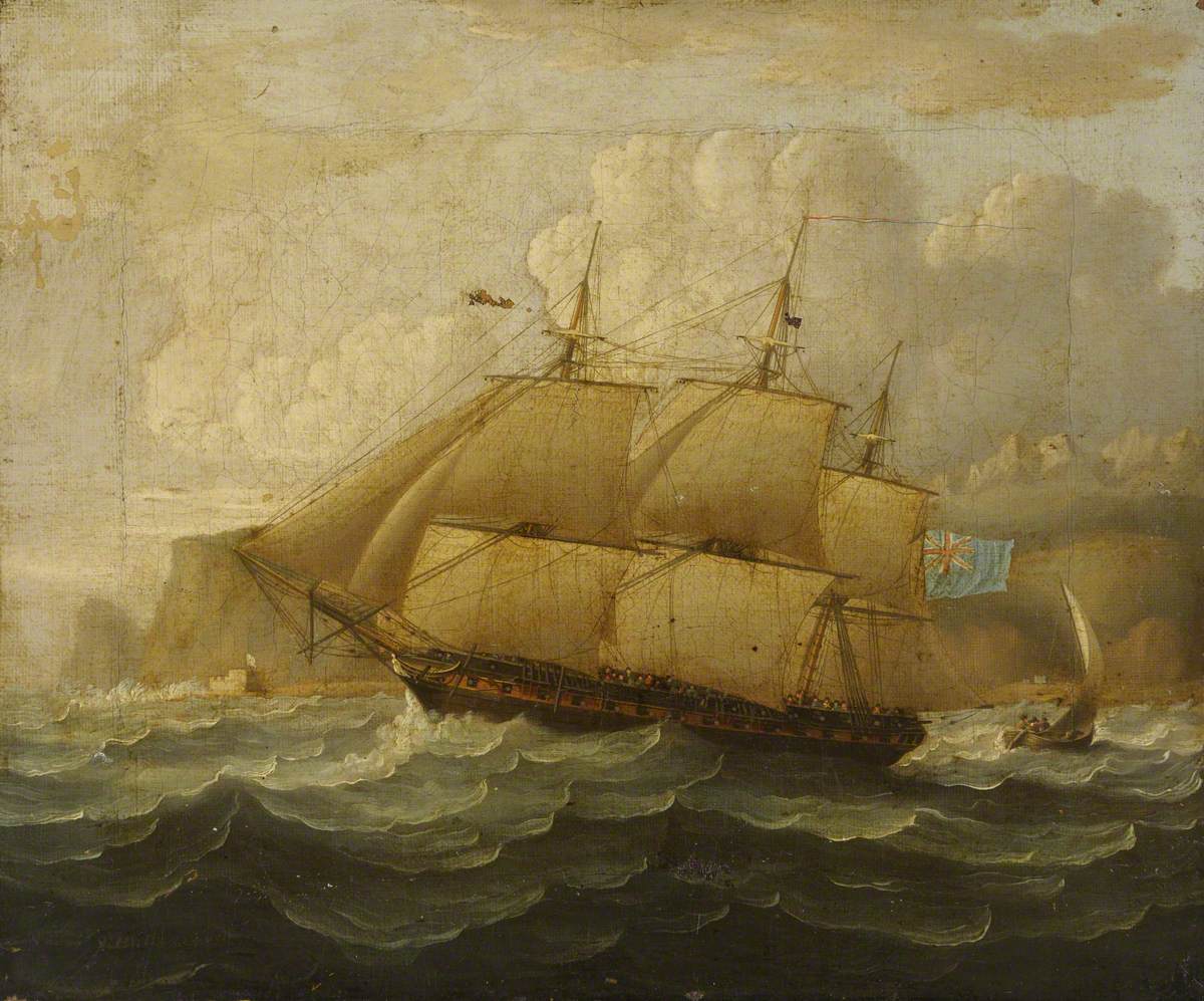HMS 'Leander' at Sea