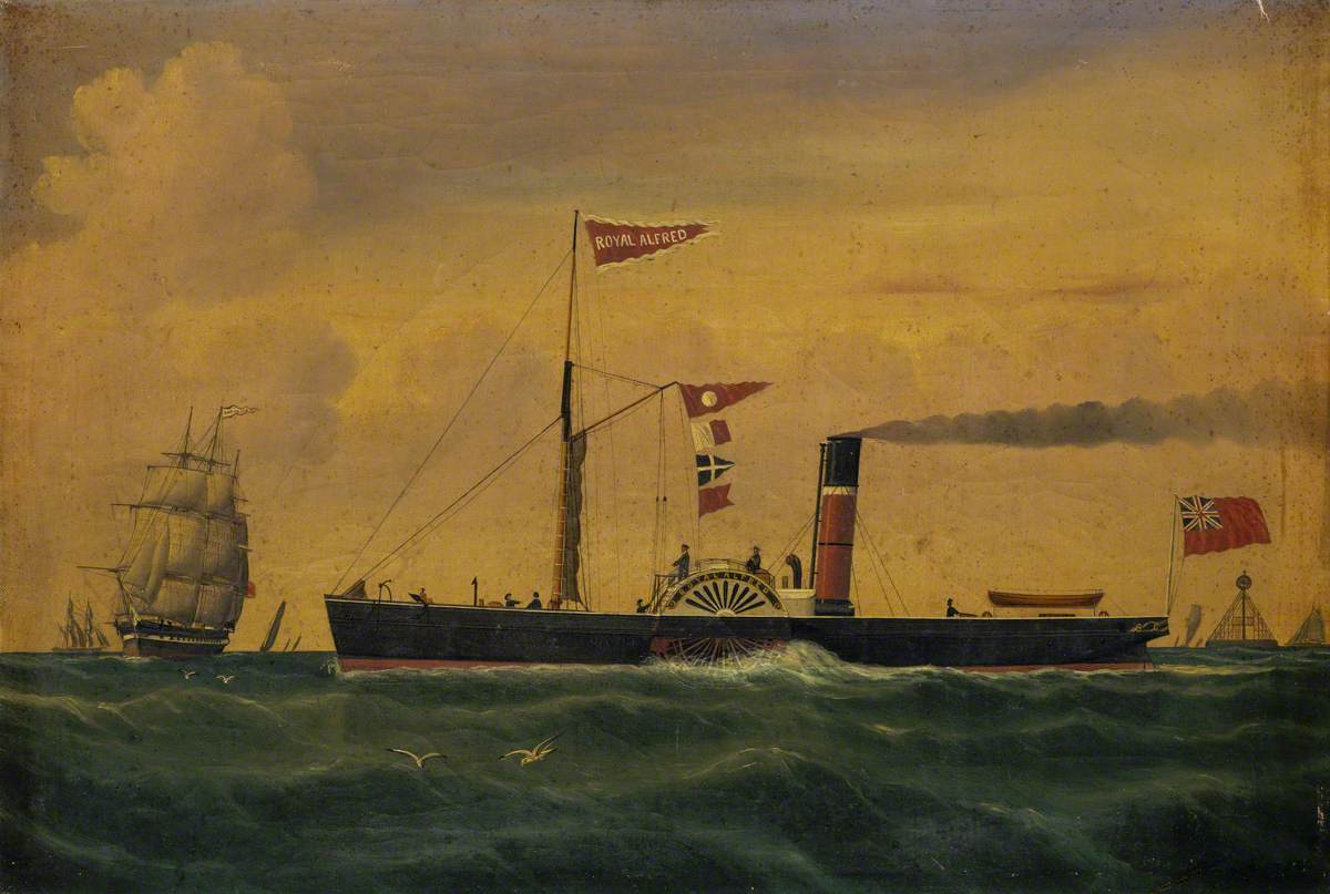 Пароход на английском. HMS Royal Alfred 1864. Роял пароход. Корабль 1865 Квинсленд Royal Dane.