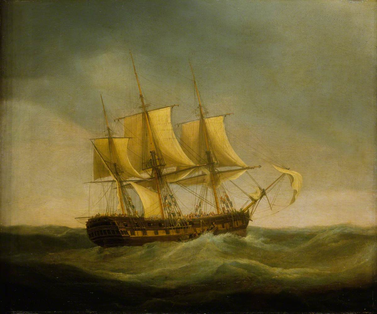 The East Indiaman 'Saint Vincent' Saving the Crew of the East Indiaman 'Ganges', 29 May 1807