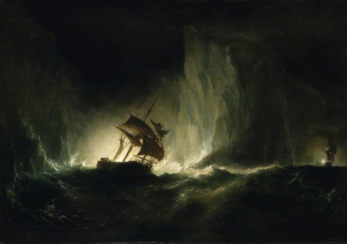 HMS 'Erebus' Passing Through the Chain of Bergs, 1842