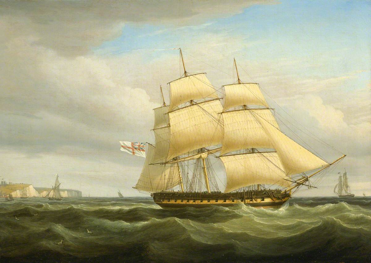 HMS 'Undaunted' off Dover