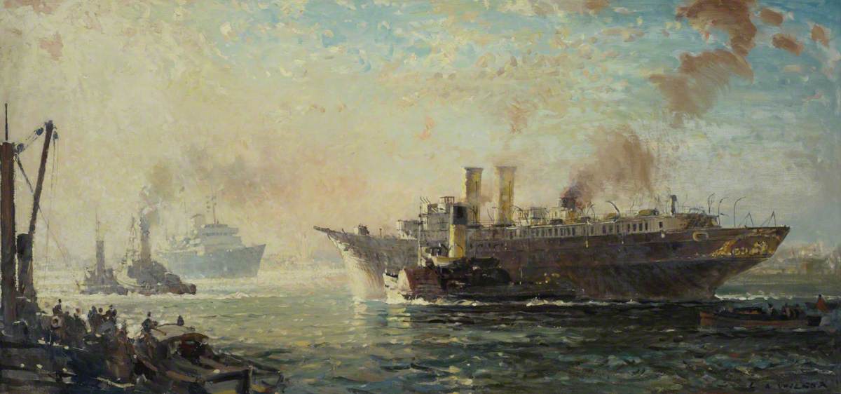 Last Voyage of HMY 'Victoria and Albert III' to the Breakers Yard, 1 December 1954