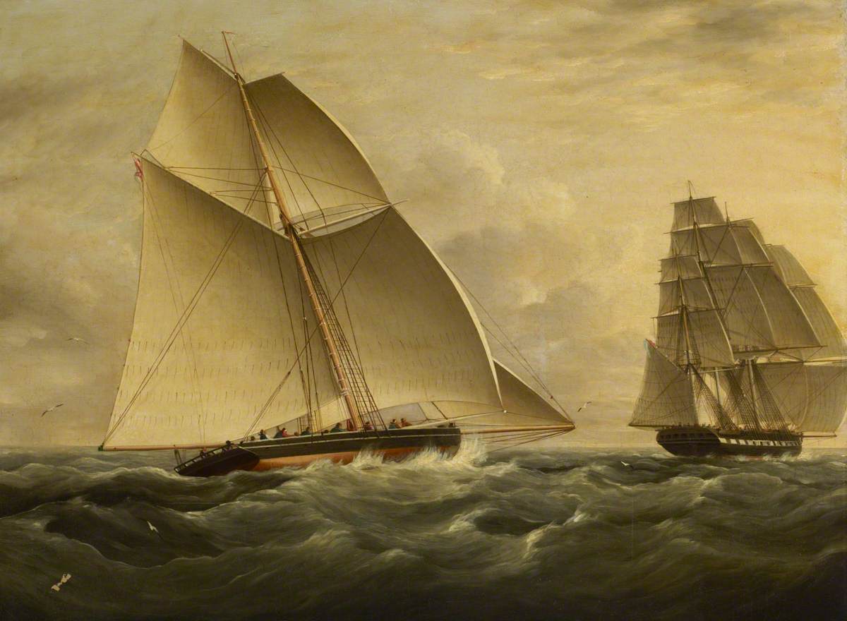 The East Indiaman 'Victorine' Pursued by the Revenue Cutter 'Prince George'