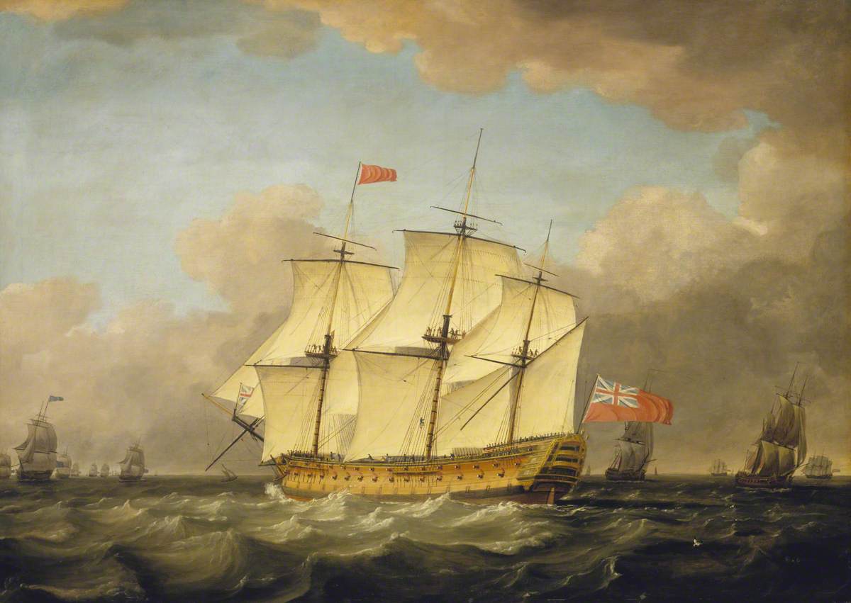 The 'victory' Leaving The Channel In 1793 